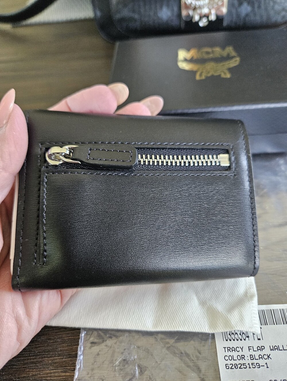MCM NWT Tracy Black Leather Bag with NWT Tracy Wallet - Picture 11 of 13